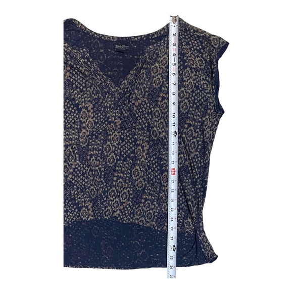 Lucky brand flowy stretchy lightweight cap sleeve boho stop. Sz L - Picture 14 of 14